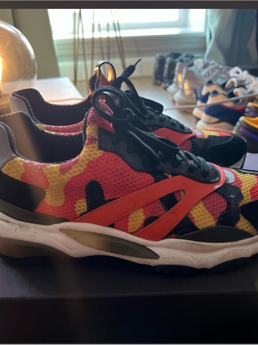 Valentino Athletic Sneakers in Red, Yellow & Black - Stylish Everyday Trainer